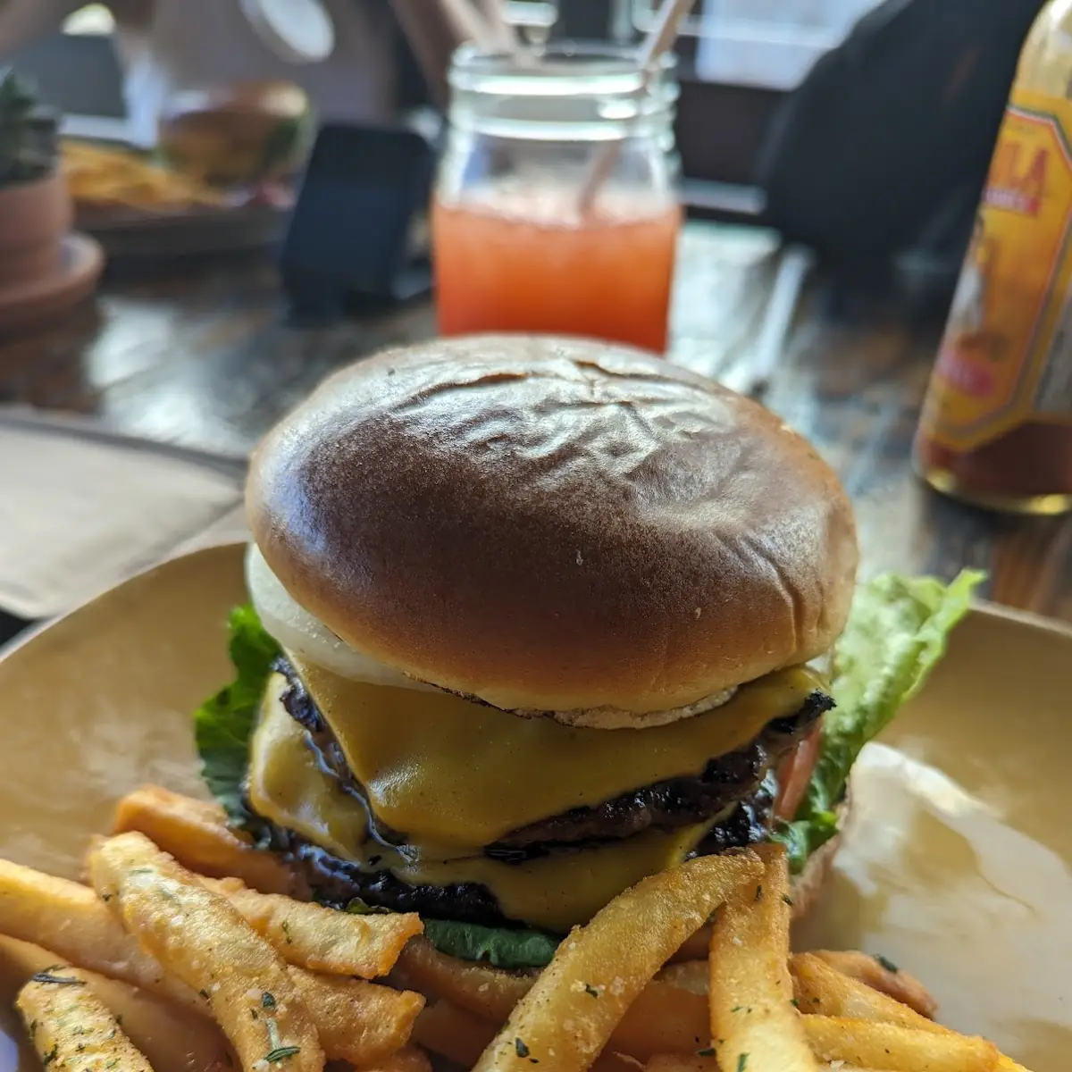 Double Cheeseburger and Fries