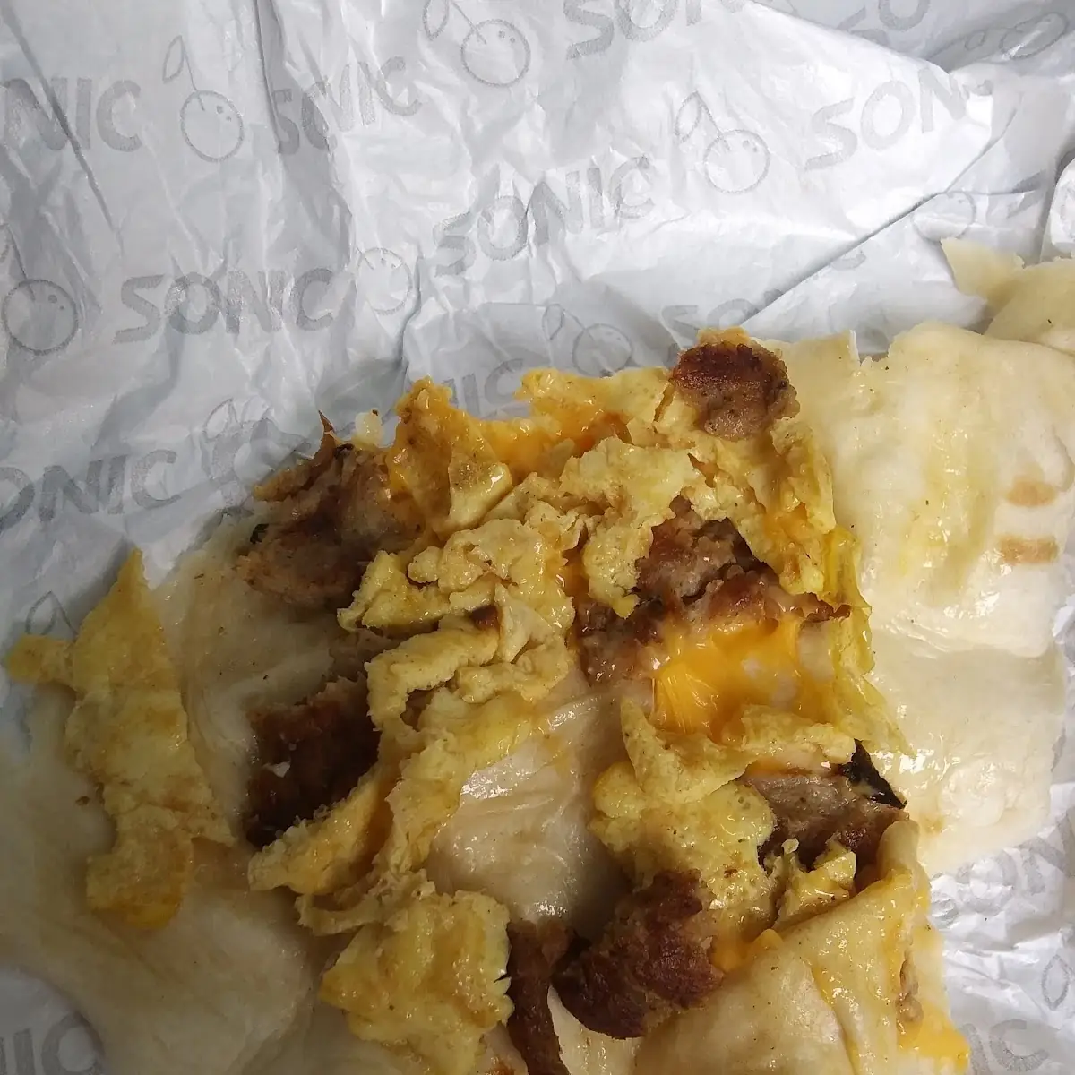 Jr Sausage Egg and Cheese Burrito
