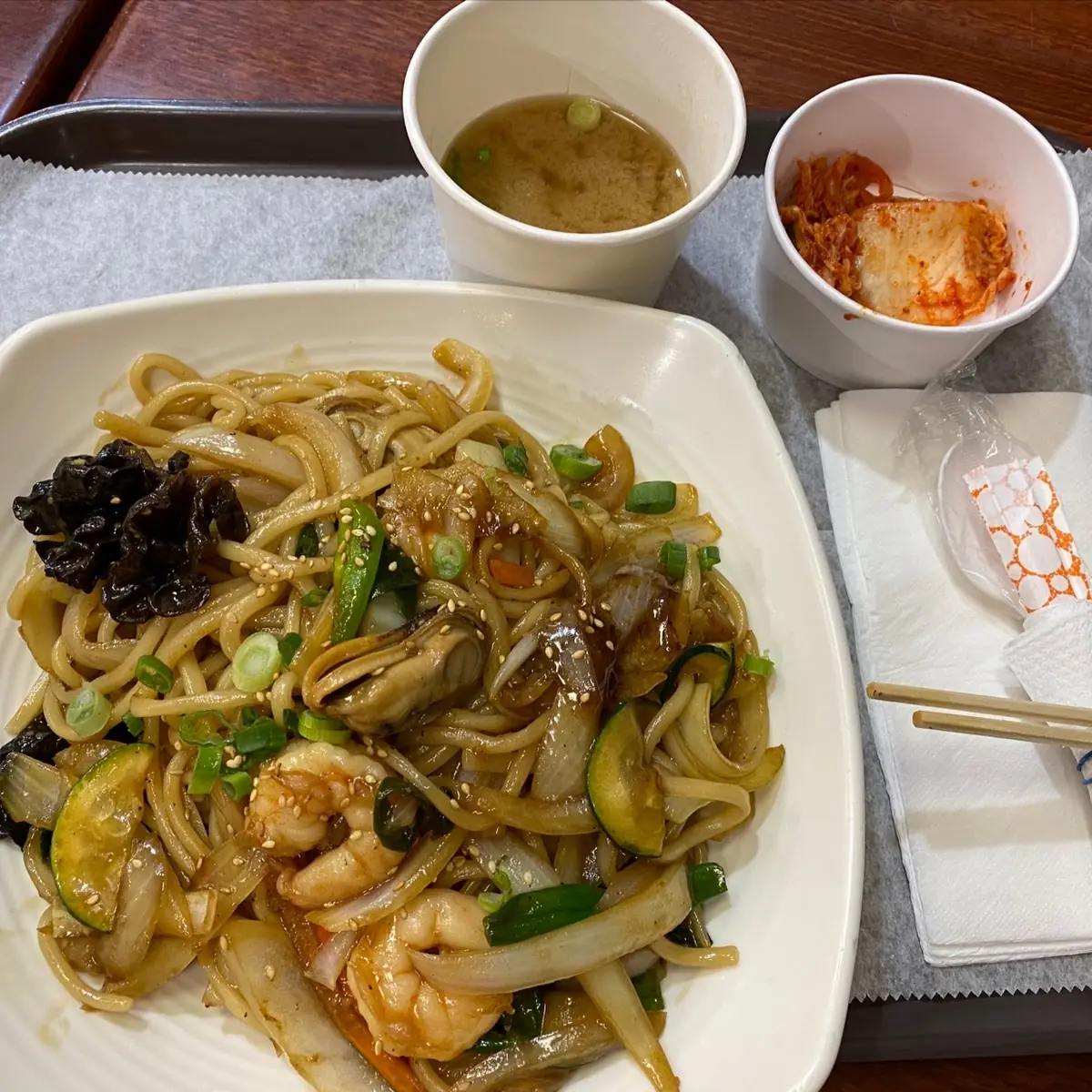 Seafood Pan Fried Thick Noodles