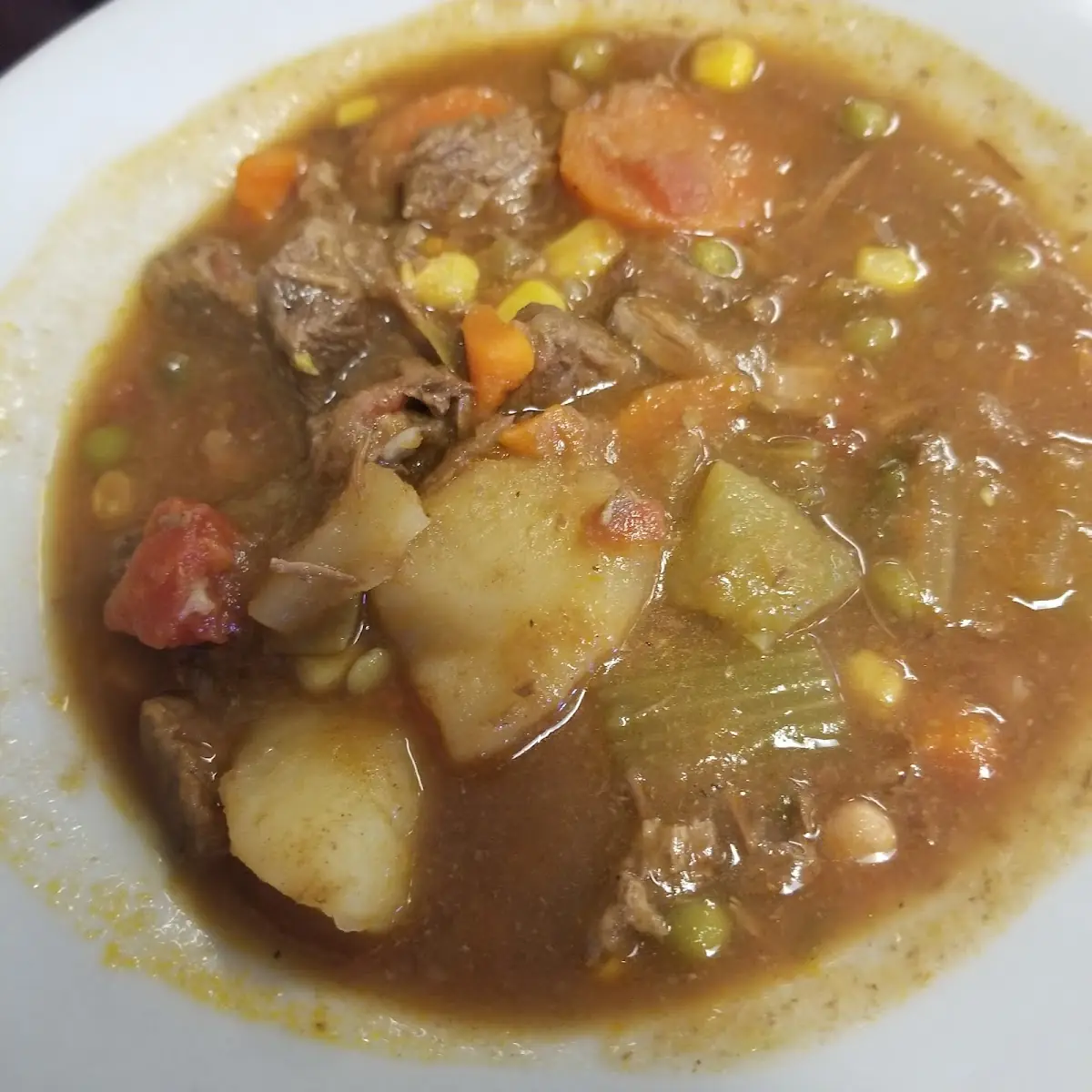 Mama's Homemade Beef Stew w 2 Cornbread