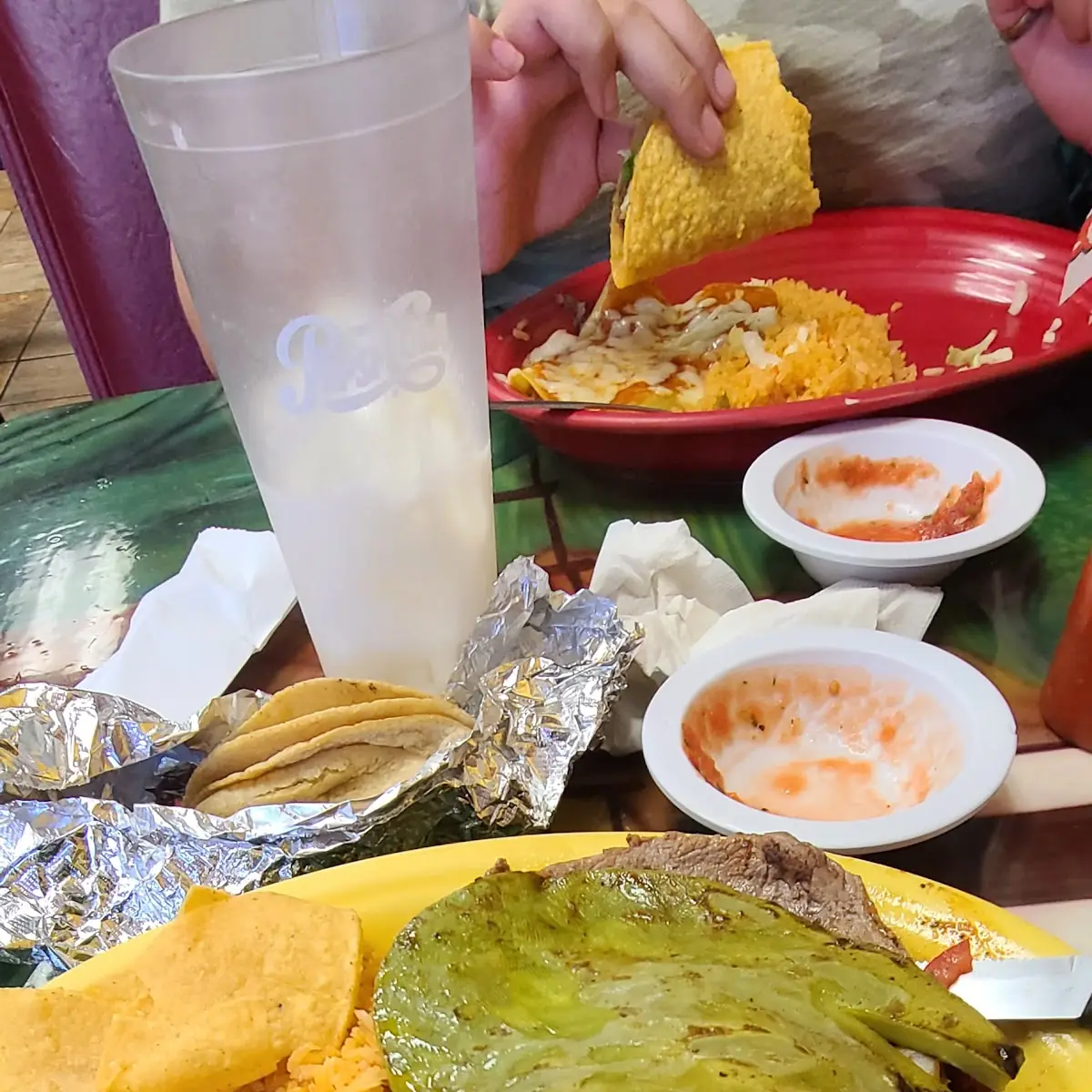 One Enchilada One Taco and One Chile Relleno