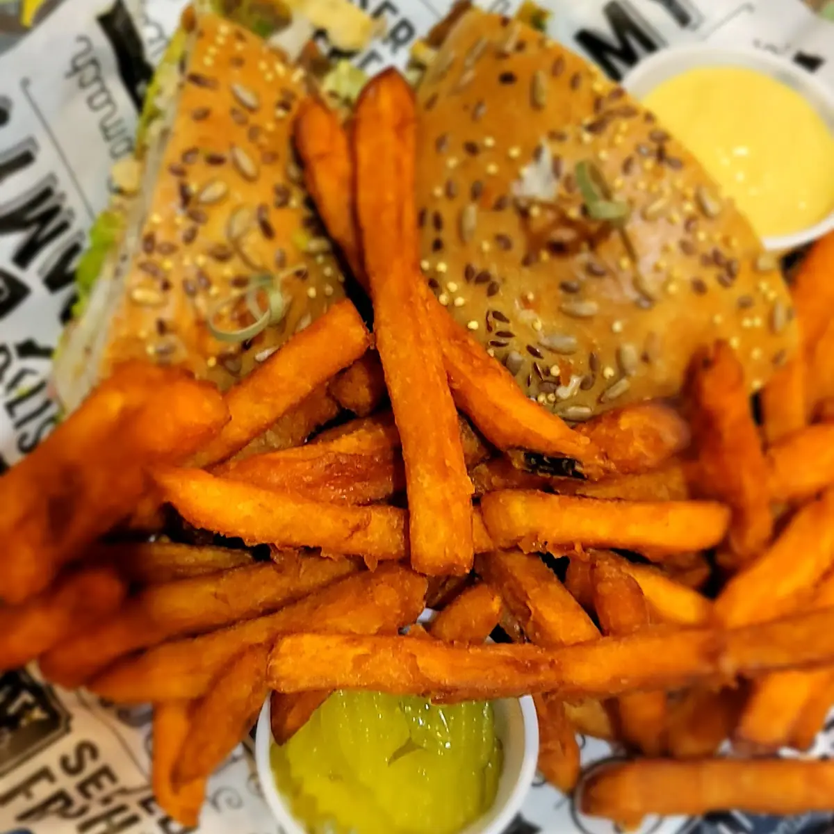 Veggie Burger and Fries