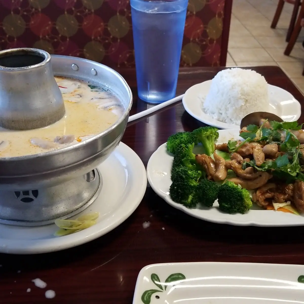 Tom Kha Kai and Garlic Chicken
