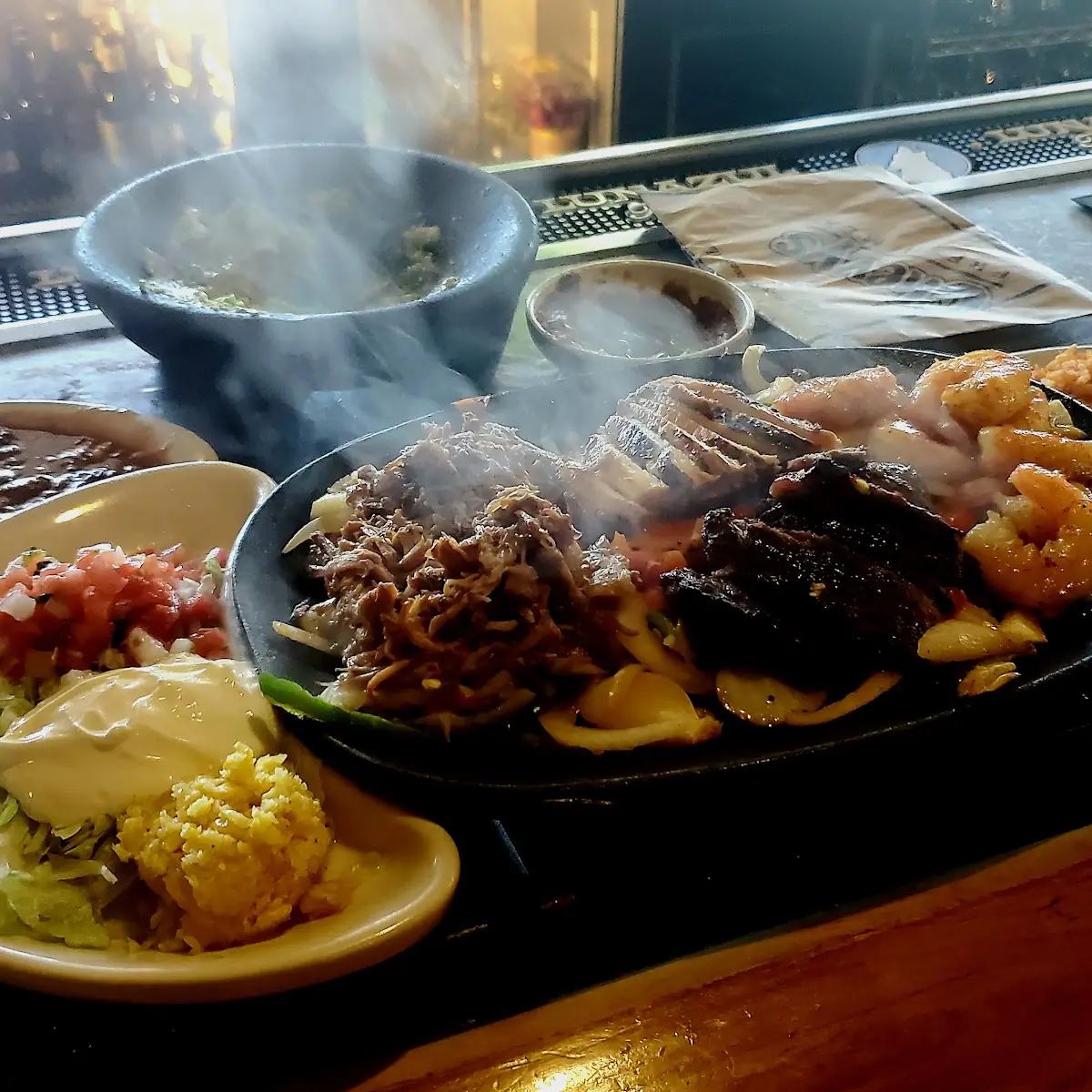Flamed Mixed Grill Fajitas