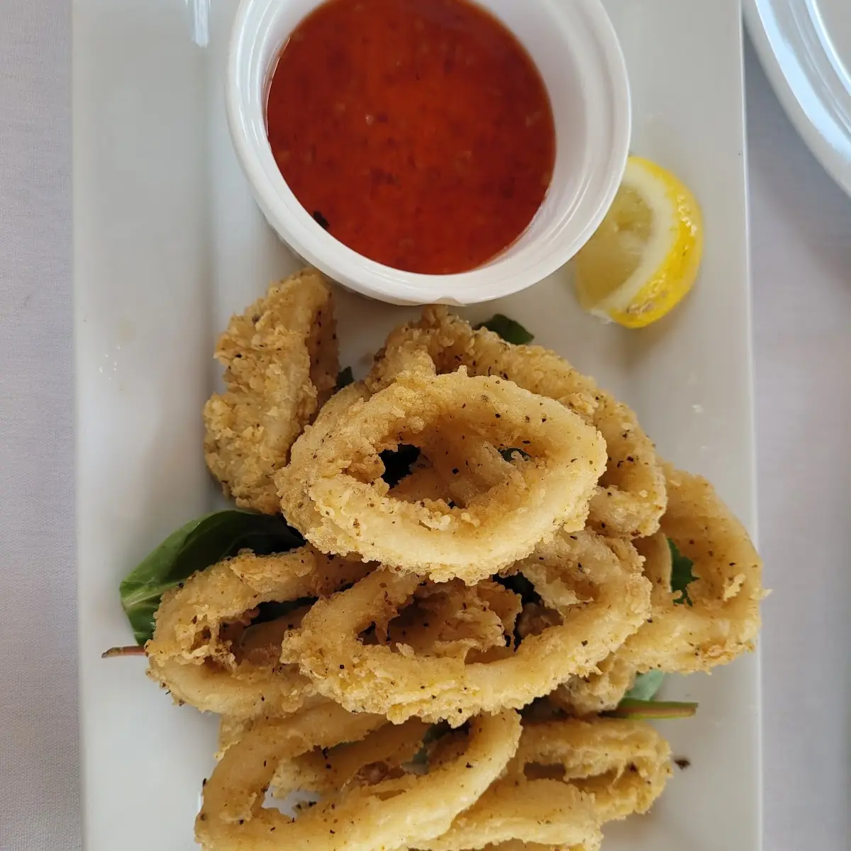 Lemon Pepper Calamari with Sweet Thai Chili Sauce