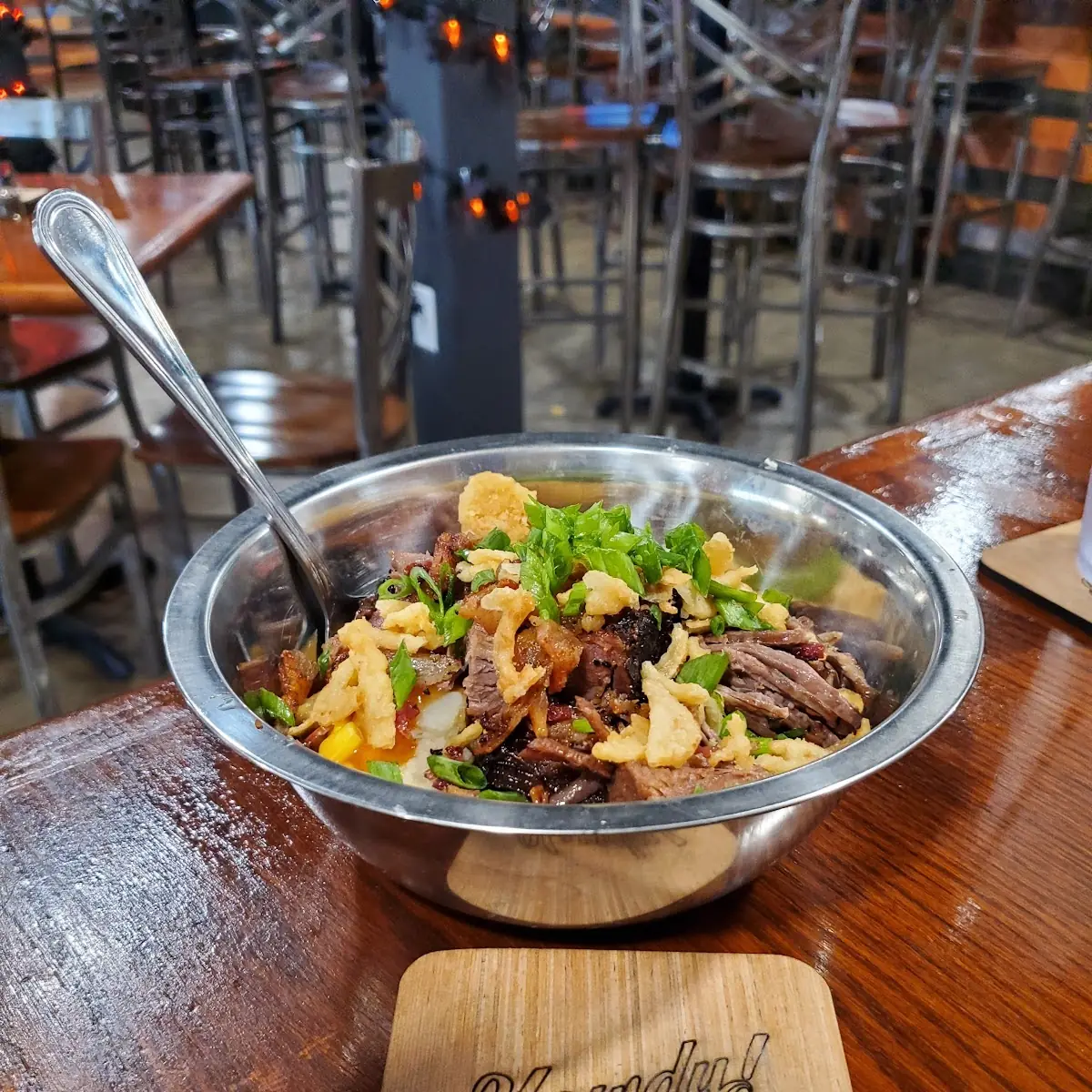 Brisket Big Dawg Bowl with Mashed Potatoes