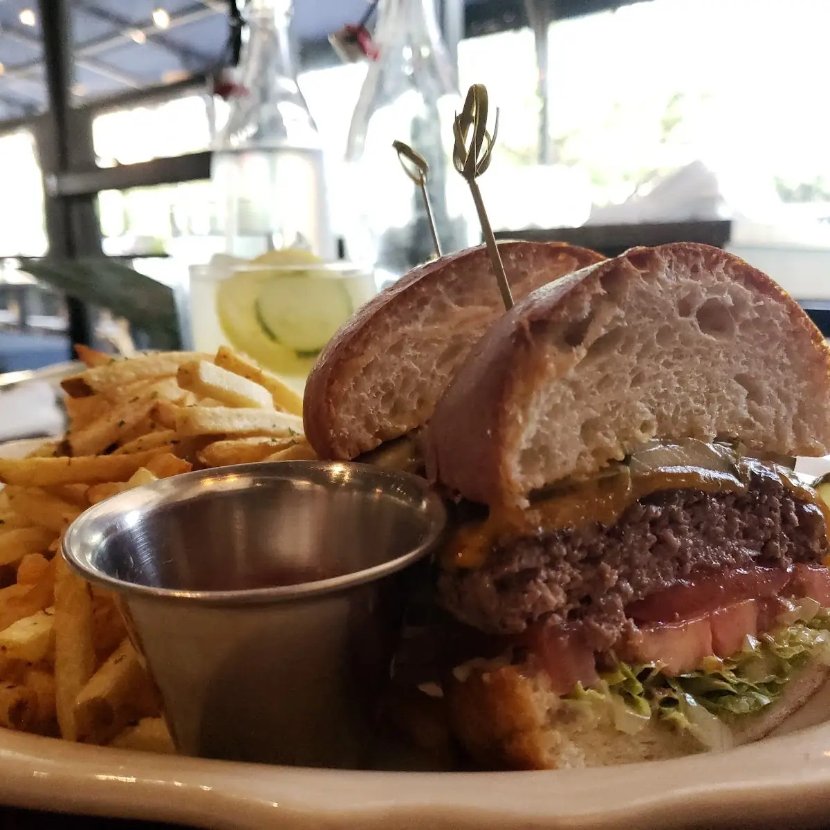 Happy Hour Burger and Fries