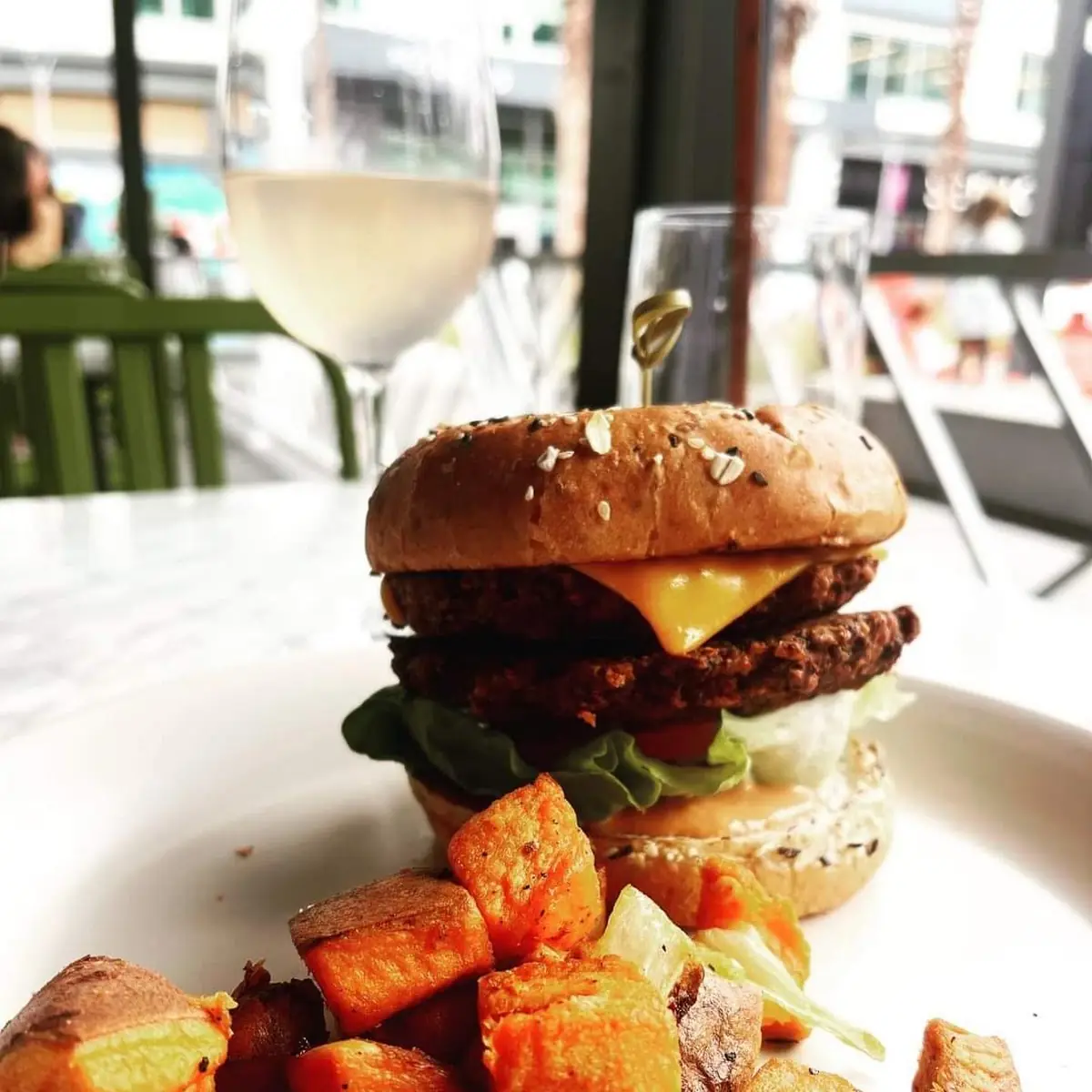 Vegan Double Cheeseburger