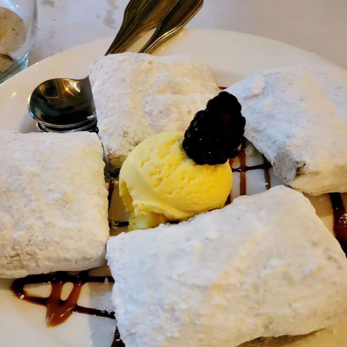 Beignets with Vanilla Ice Cream