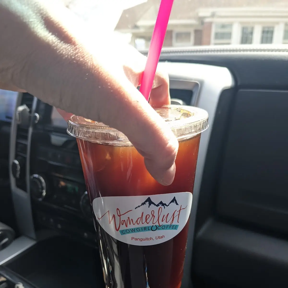 My Iced Vanilla Latte Which Was Coffee and Ice