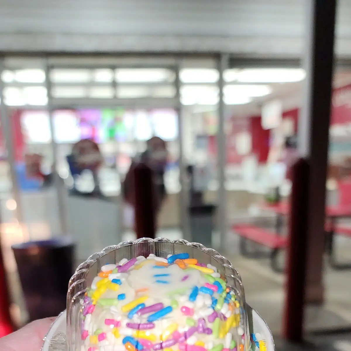 Vanilla Ice Cream with Rainbow Sprinkles