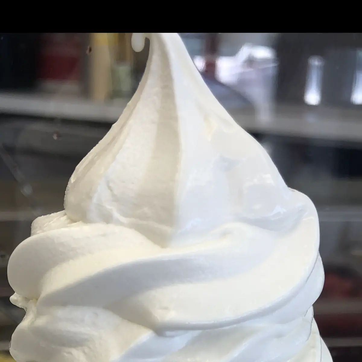 Vanilla Soft Serve Ice Cream in a Sugar Cone