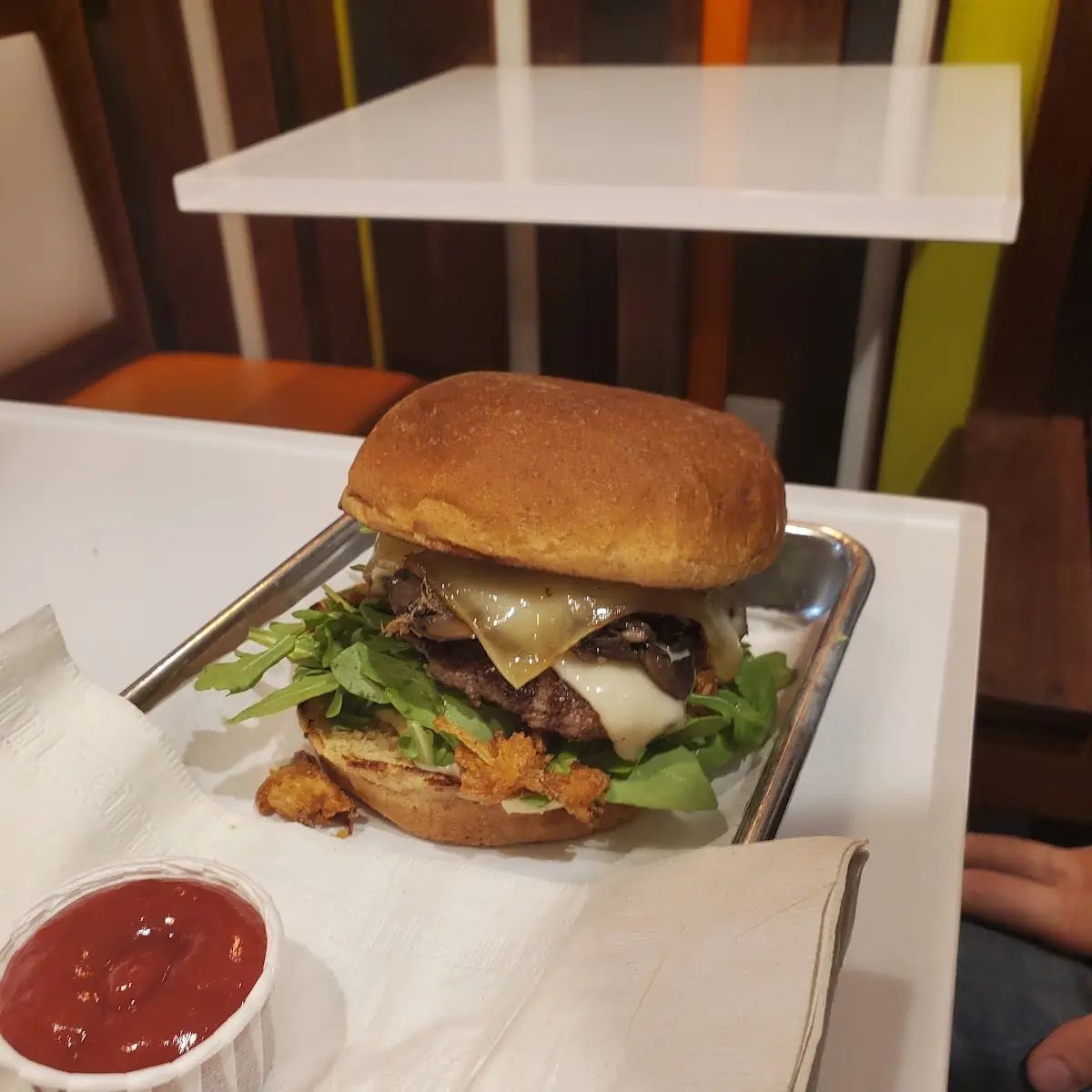 Truffle Mushroom Swiss Burger