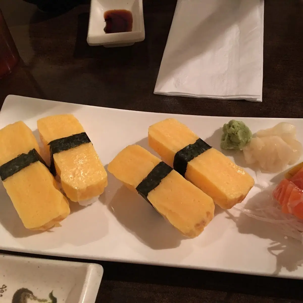 Tamago with Salmon Sashimi