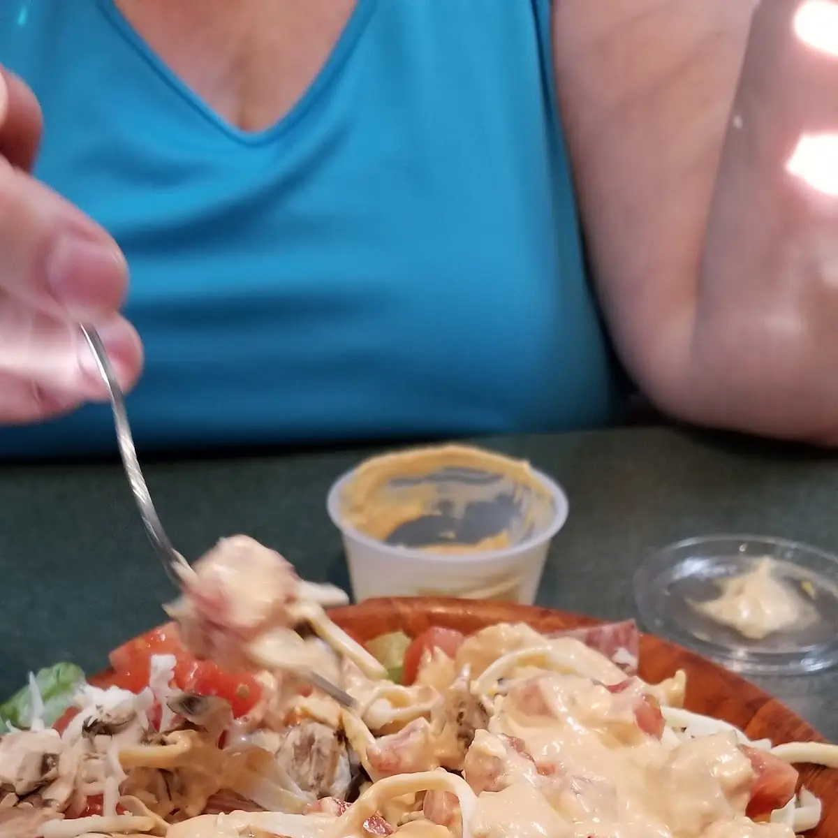 Side Salad with Thousand Island Dressing