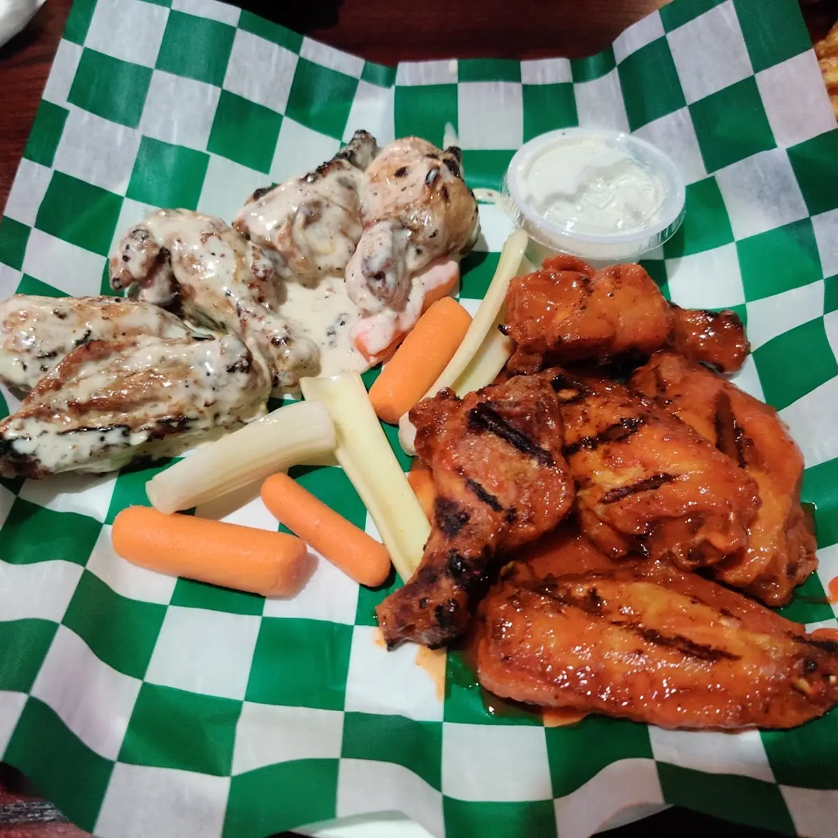 Buffalo and Garlic Parmesan Wings