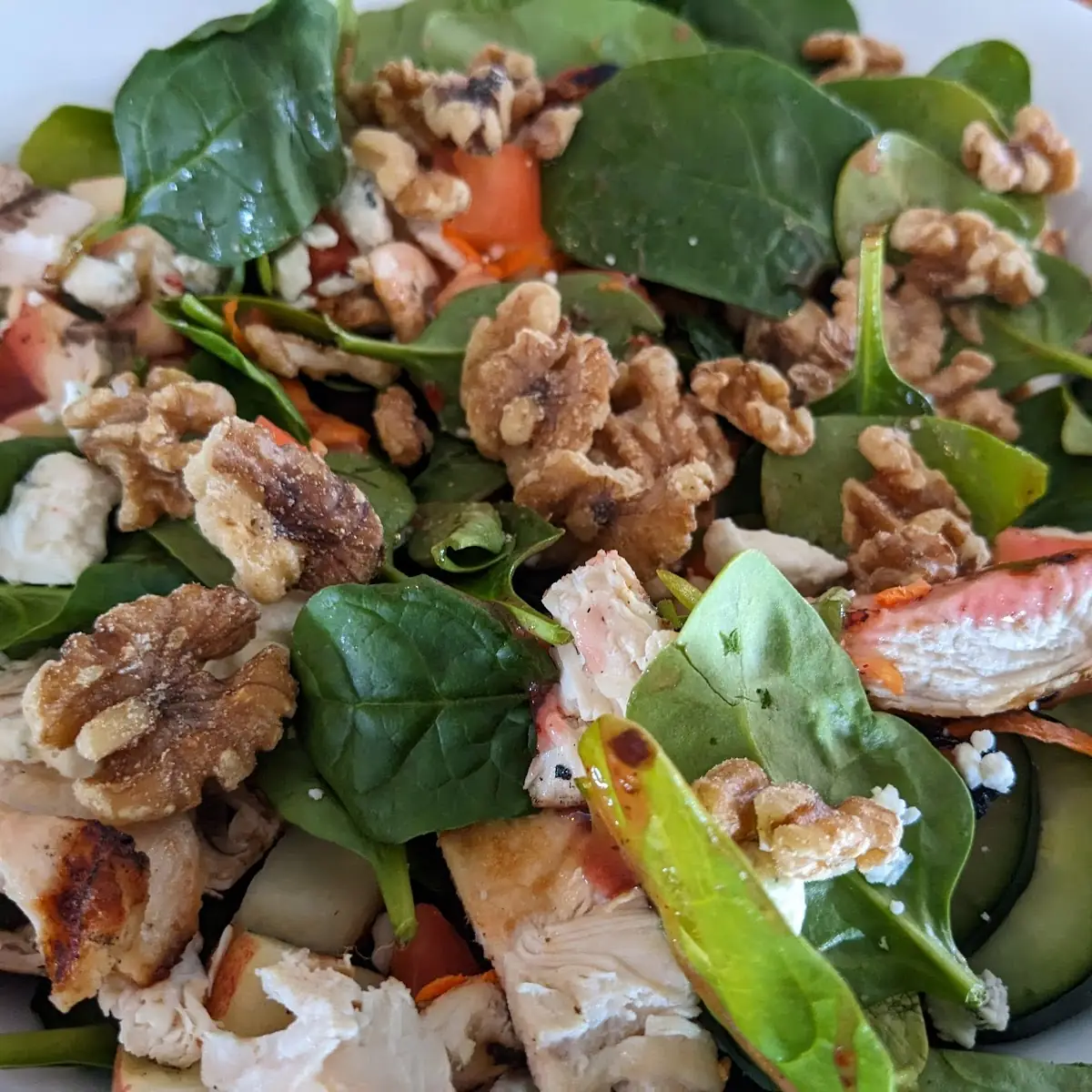 Apple & Walnut Spinach Salad