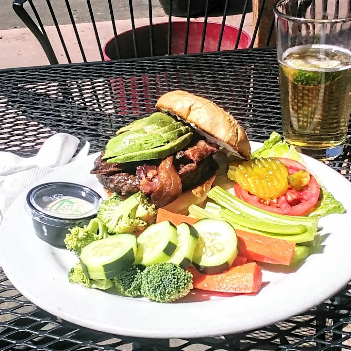Avocado Bacon Cheeseburger