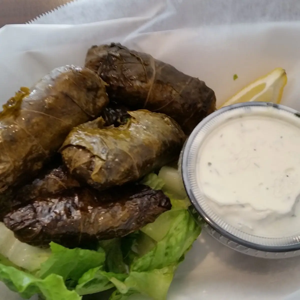 Dolmades Stuffed Grape Leaves