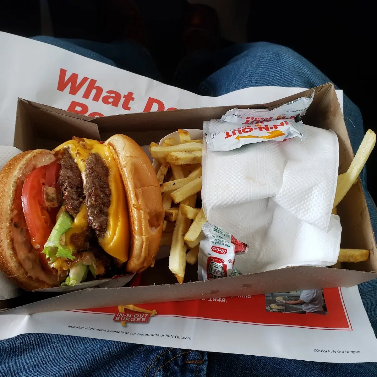 Double Double Cheeseburger and Fries