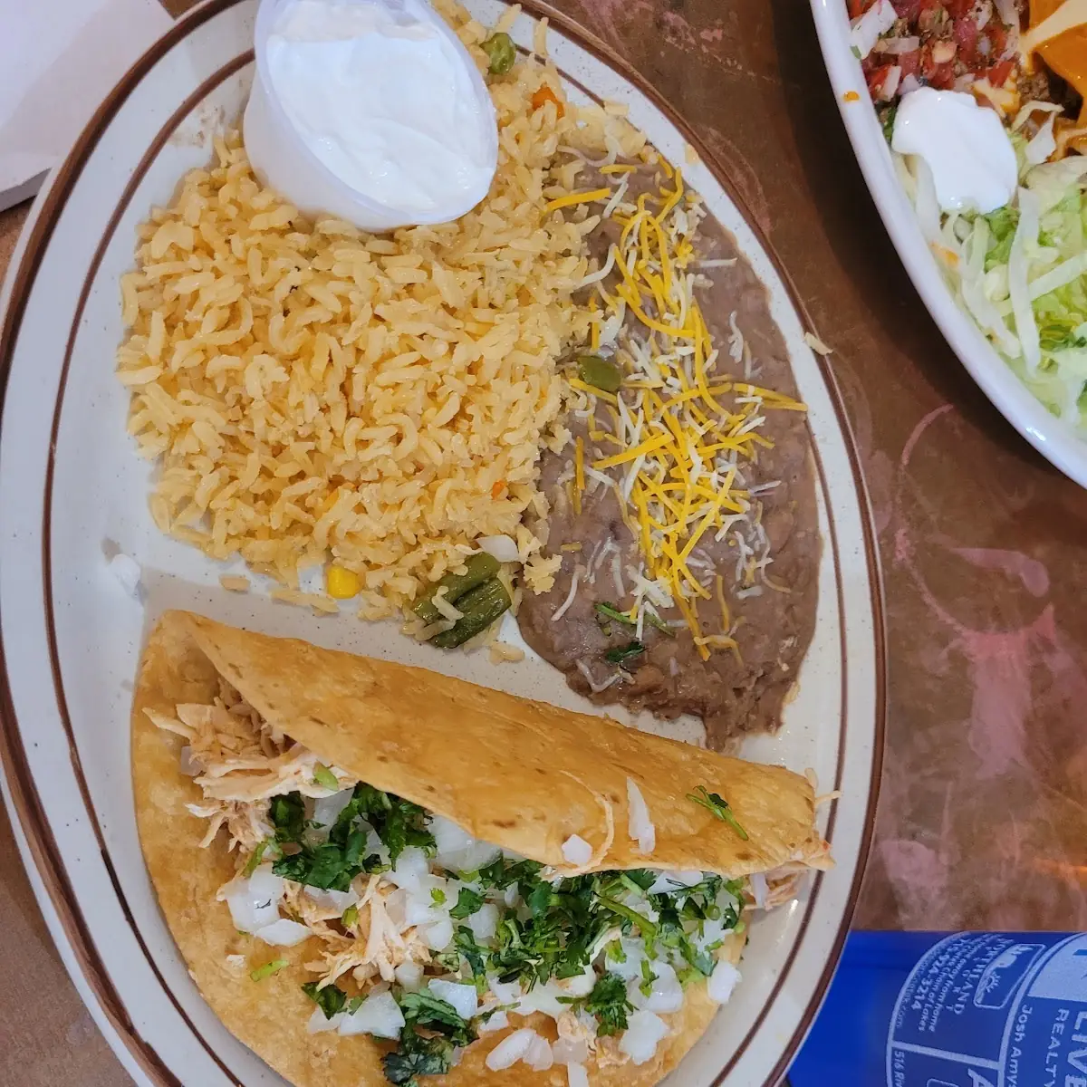 3 Soft Shell Tacos with Rice N Beans