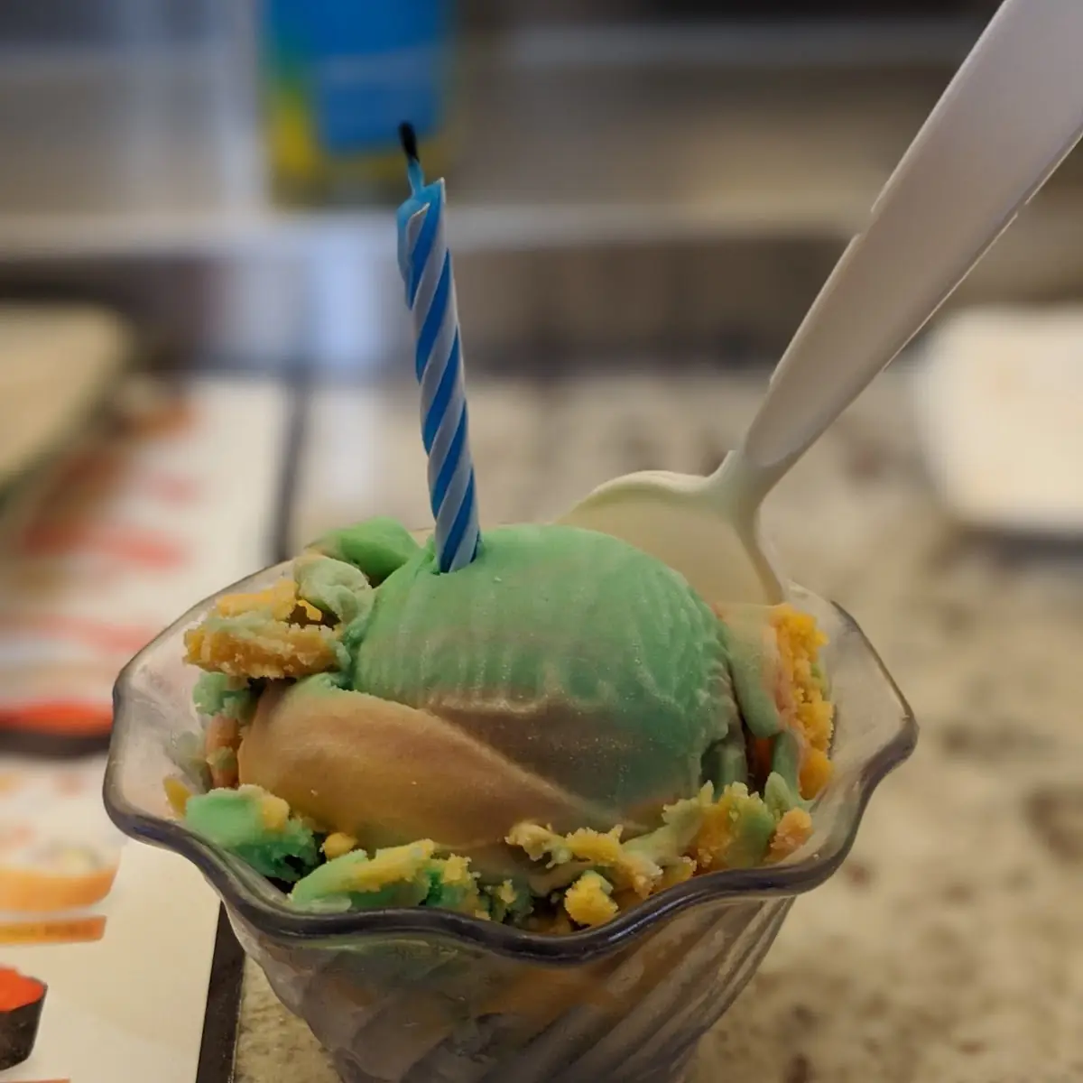 Ice Cream Green Tea Vanilla Rainbow Sherbert