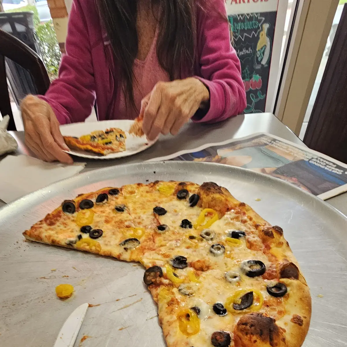 Banana Pepper and Black Olive Thin Crust Pizza