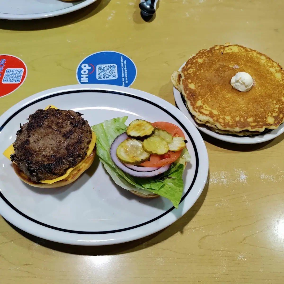 5 Burger and Pancakes