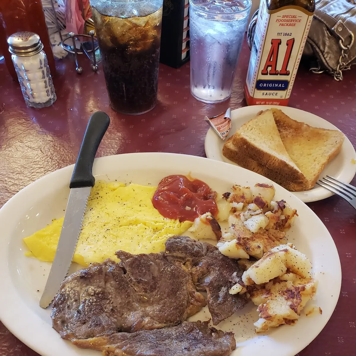 Eggs & Rib Eye Steak