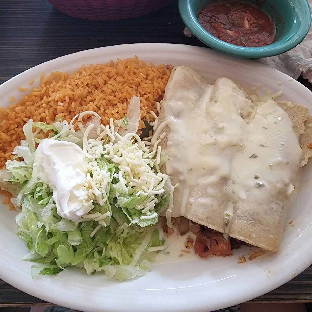 Beef Taco Spanish Rice & Fried Beans