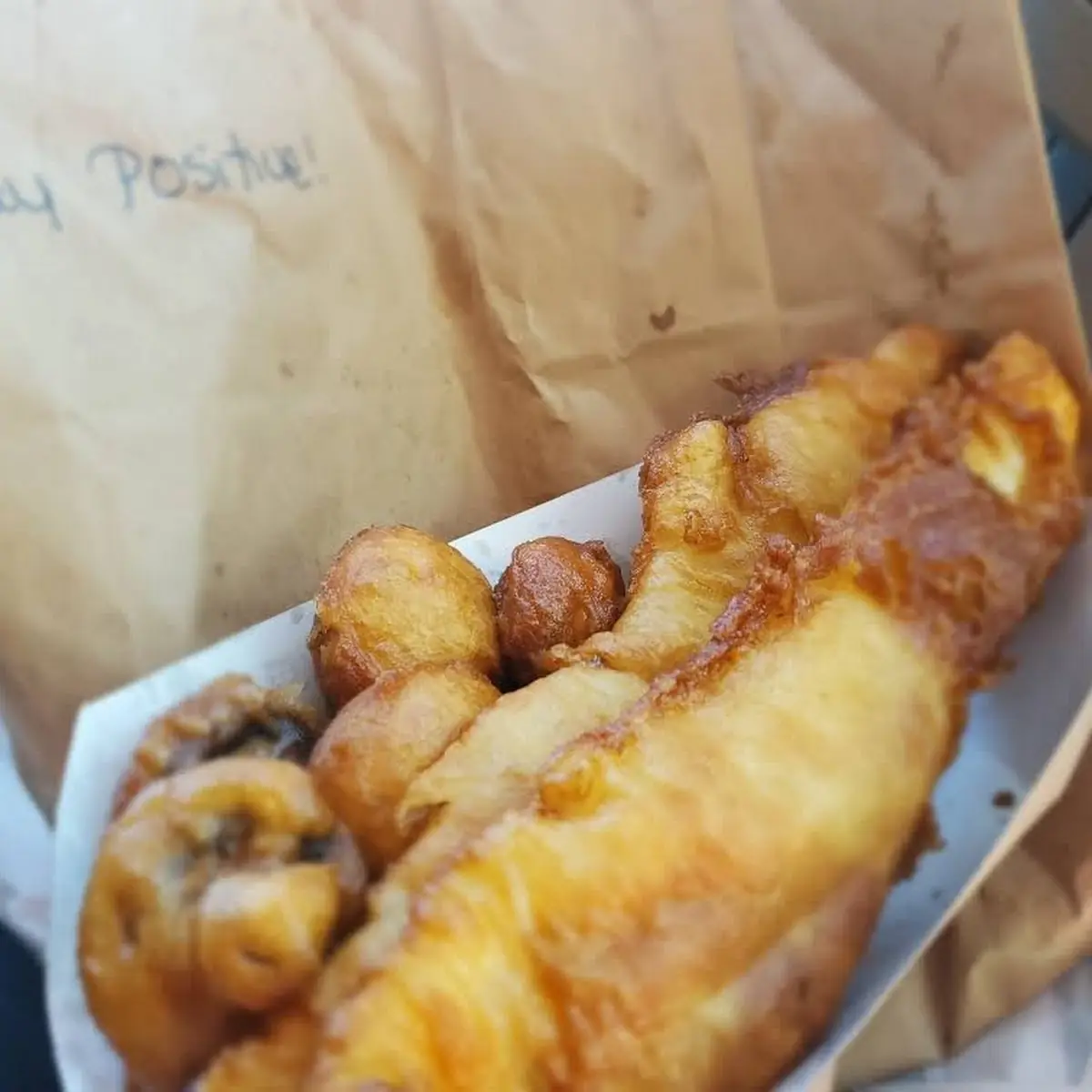 Fried Fish with Fried Mushrooms