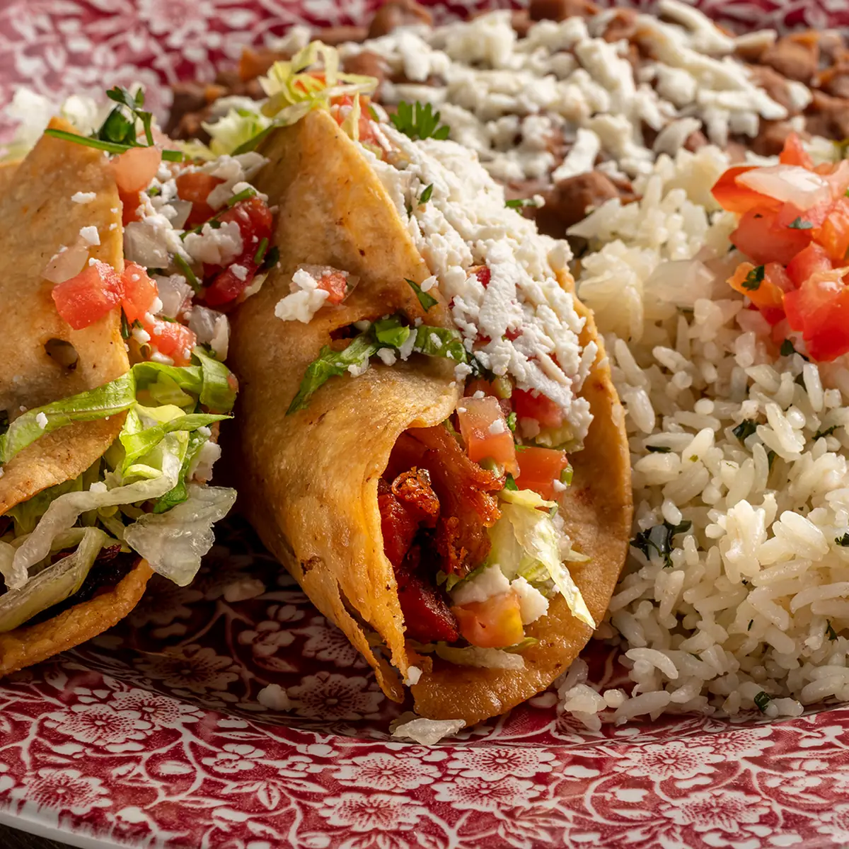 Crispy Taco Plate w Corn Tortillas