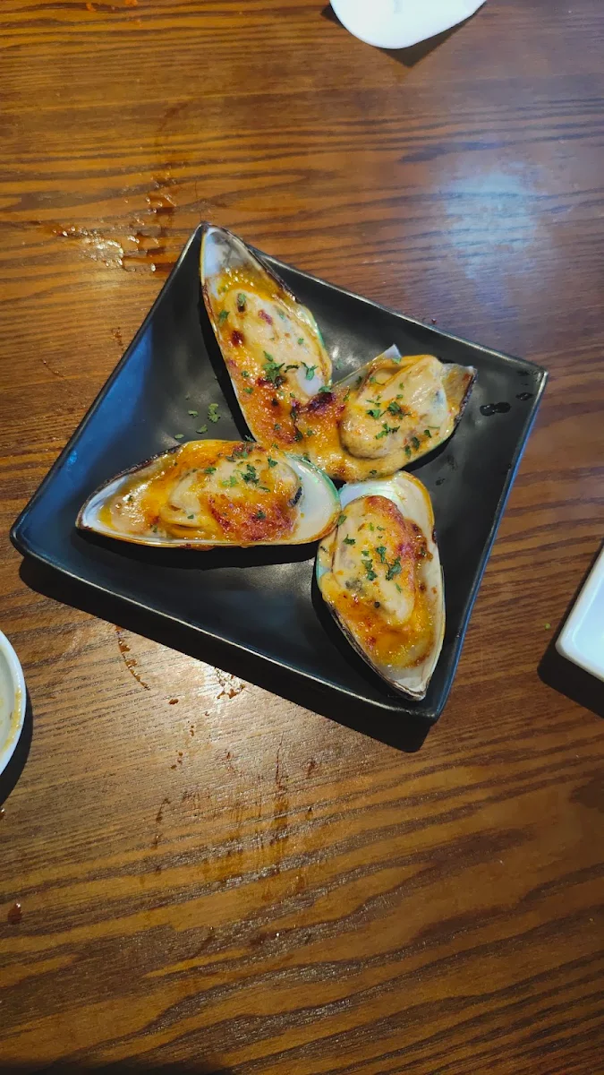 Grilled Mussels, Sushi Samurai