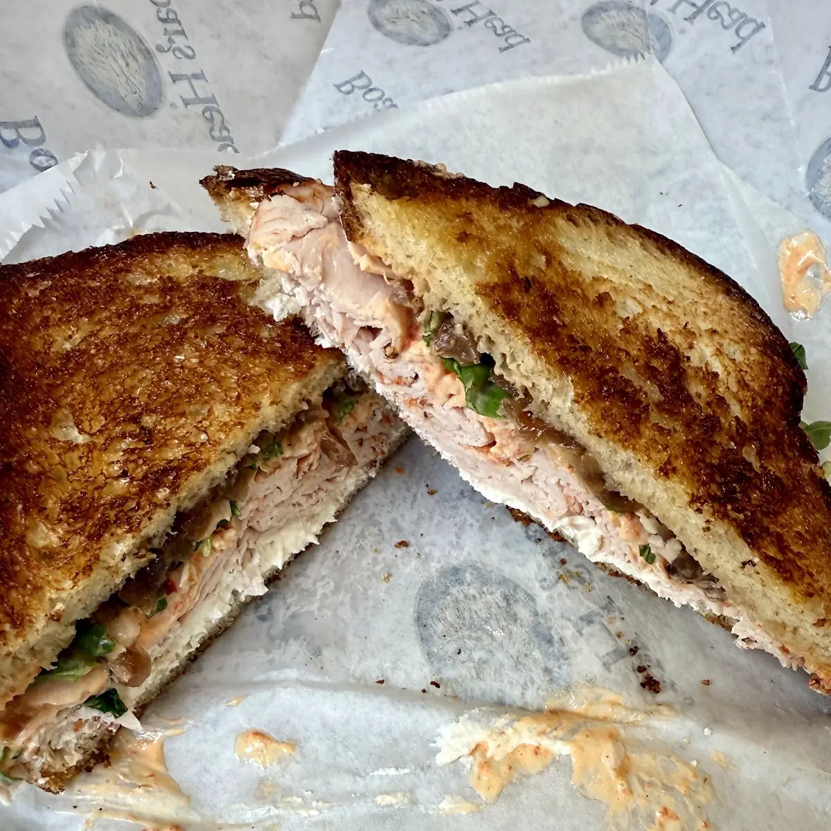 Toasted Turkey and Swiss Sandwich