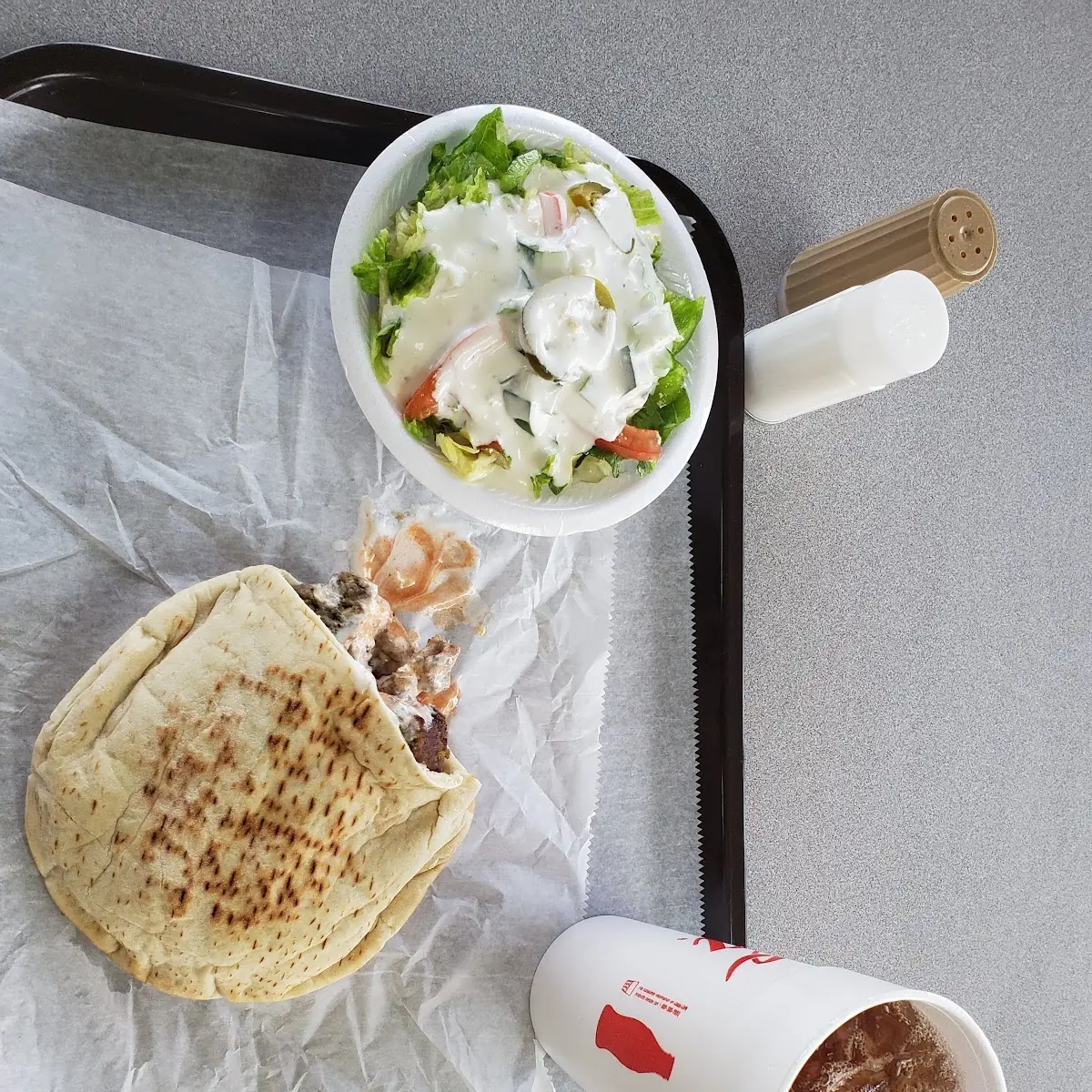 Beef & Lamb Gyro Pocket w Small Side Salad