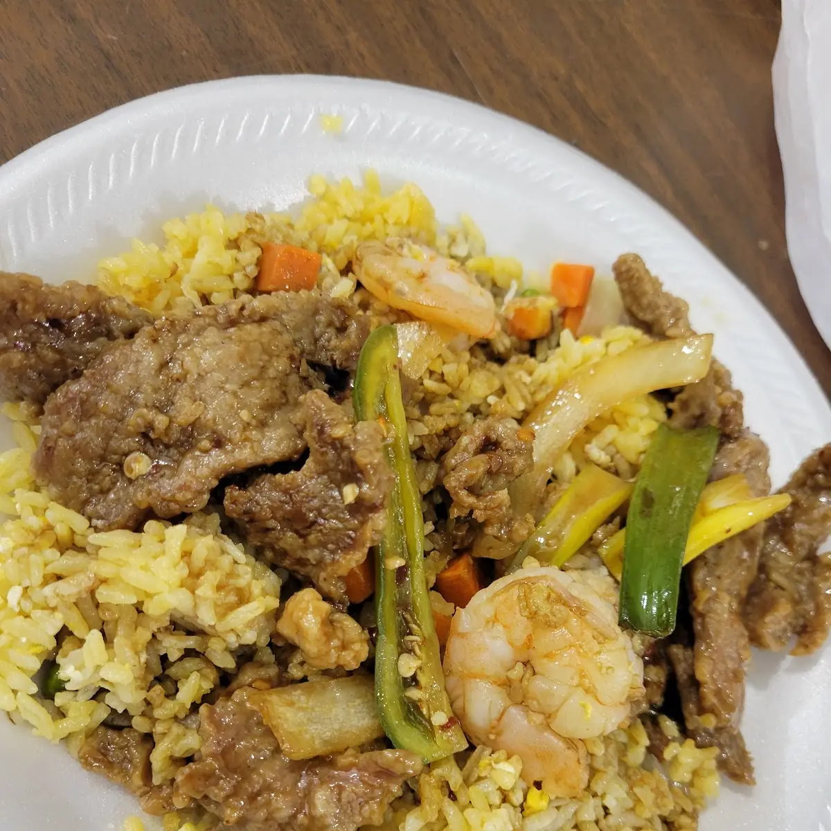 House Fried Rice with Mongolian Beef