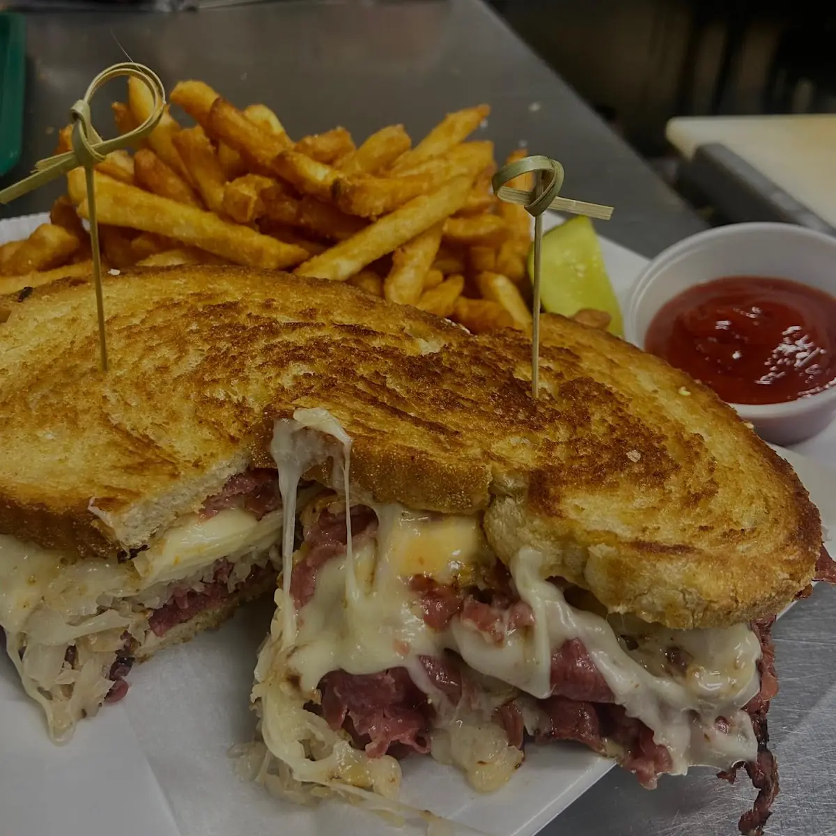 Pastrami and Cheese Omelette Breakfast