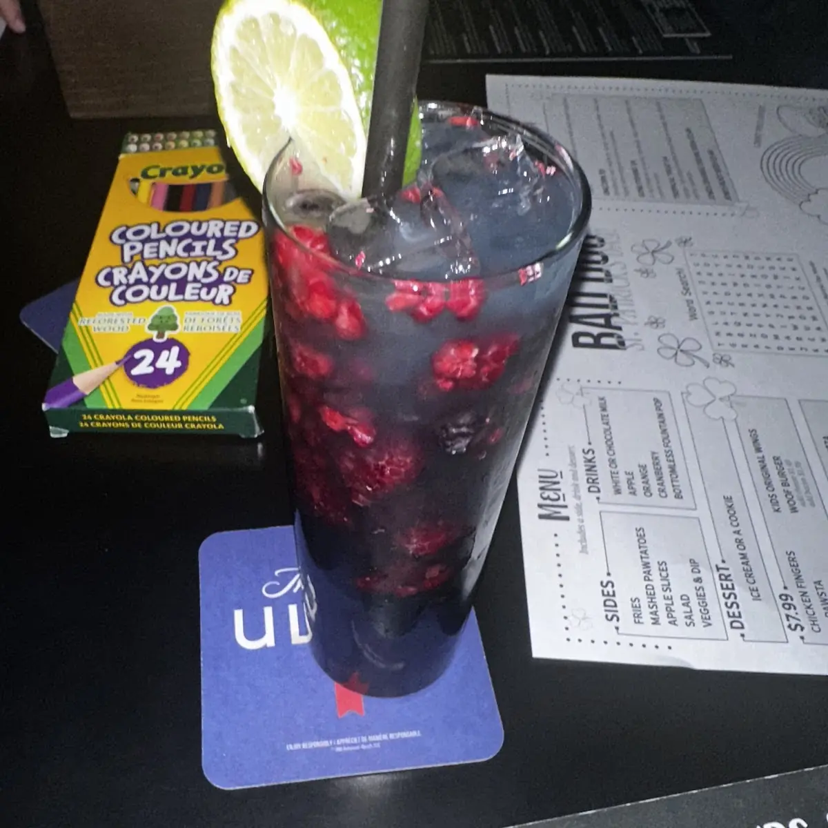 Blue Lemonade Virgin Cocktails, Bad Dog Corunna