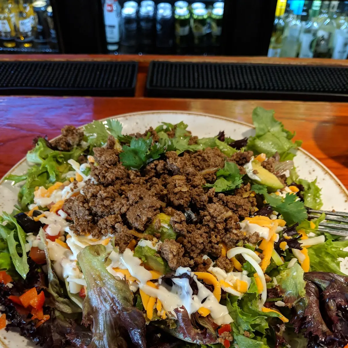 Deconstructed Burger Salad, Bad Dog Corunna