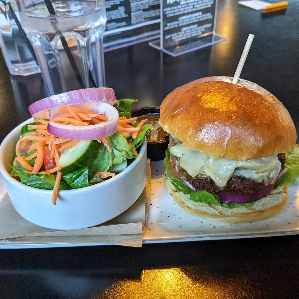Smothered Veggie Burger, Bad Dog Corunna