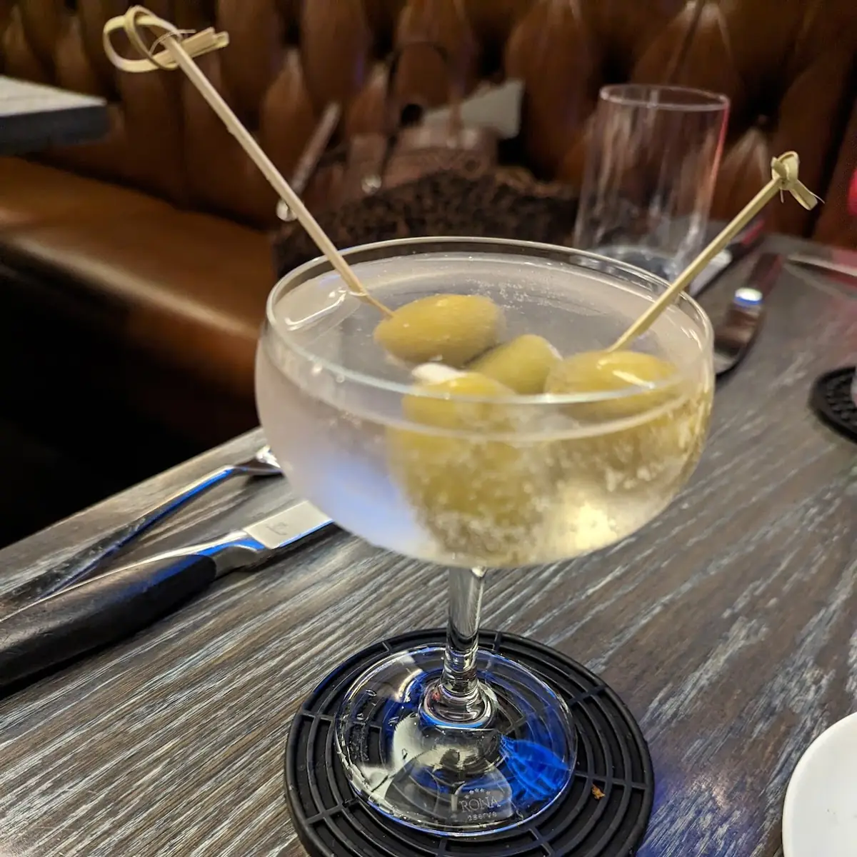 Martini with Blue Cheese Olives