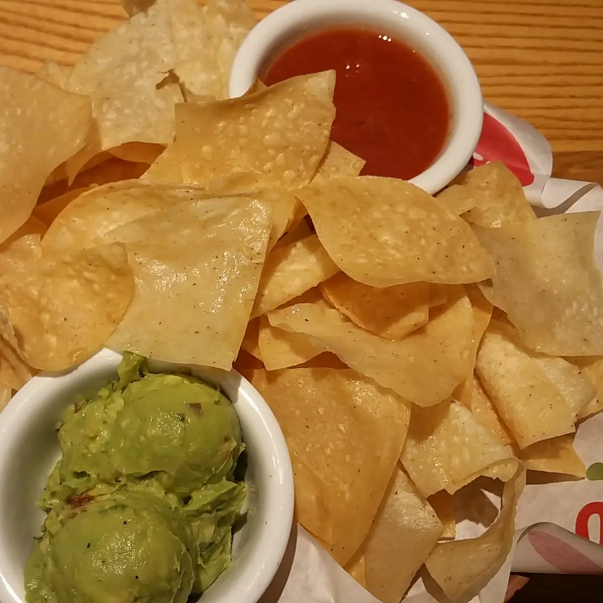 Chips & Salsa & Guacamole Dip
