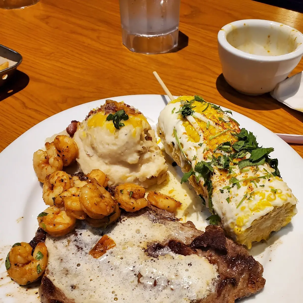 NY Strip Steakand 12 Grilled Shrimp