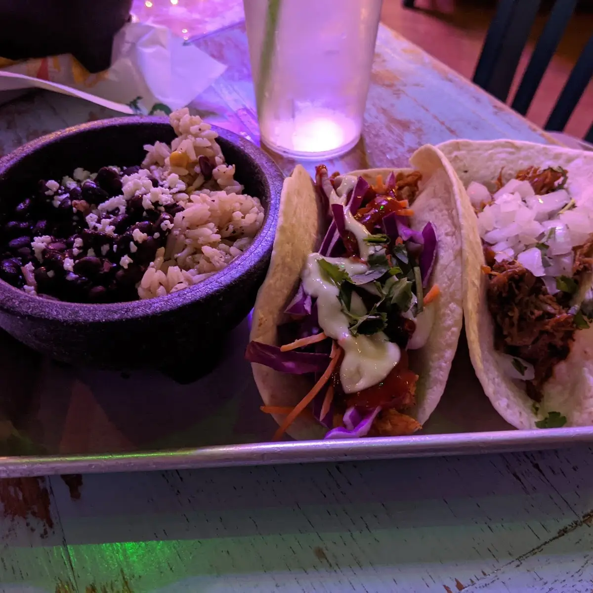 Soft Tacos with Black Beans and Rice