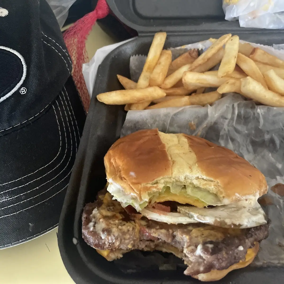 Double Cheeseburger and Fries