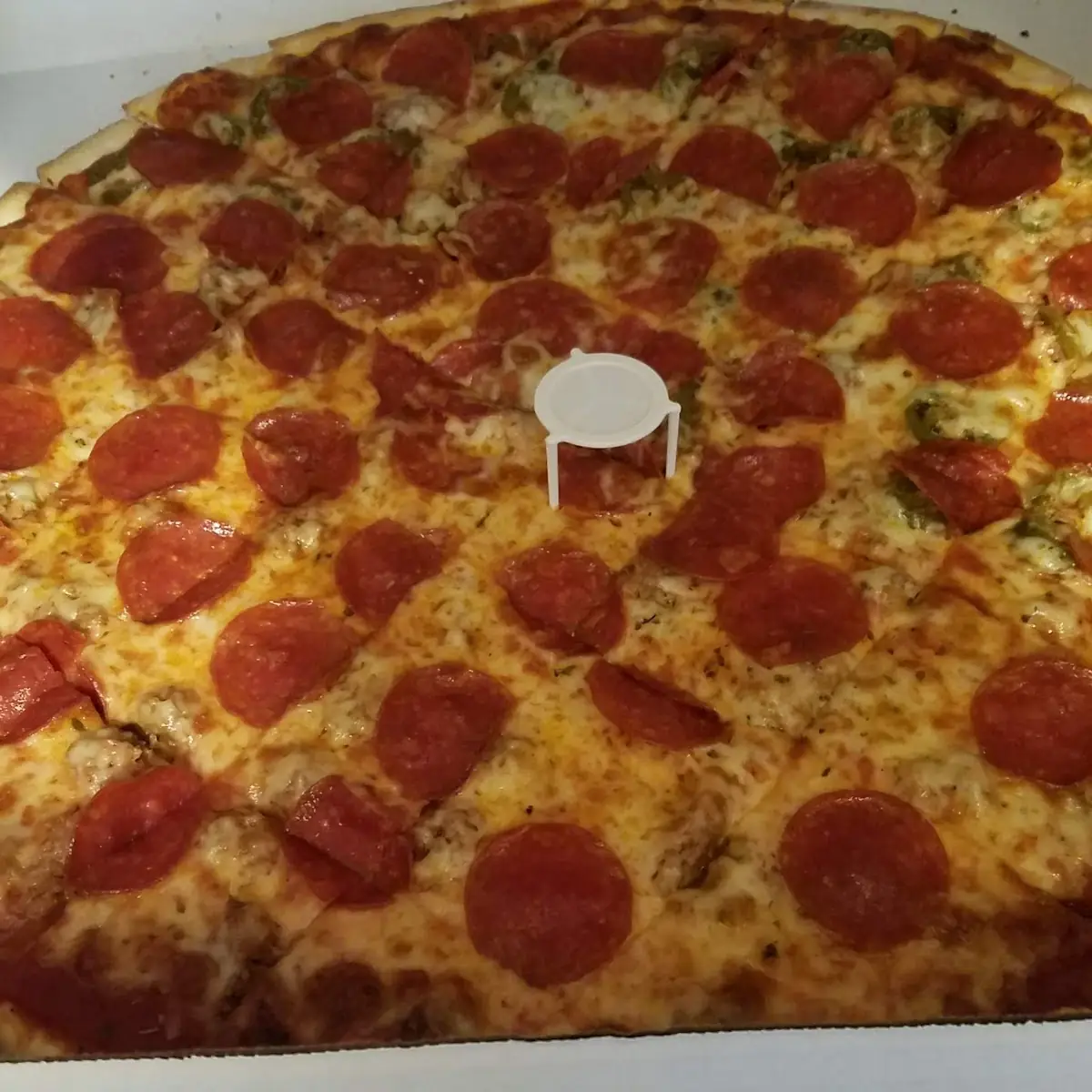 Pepperoni Pizza and Half Jalapenos