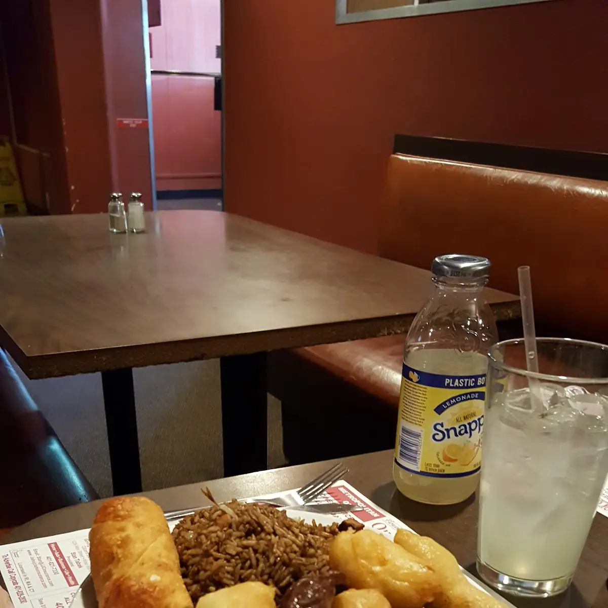 Sesame Chicken with Egg Roll Fried Rice