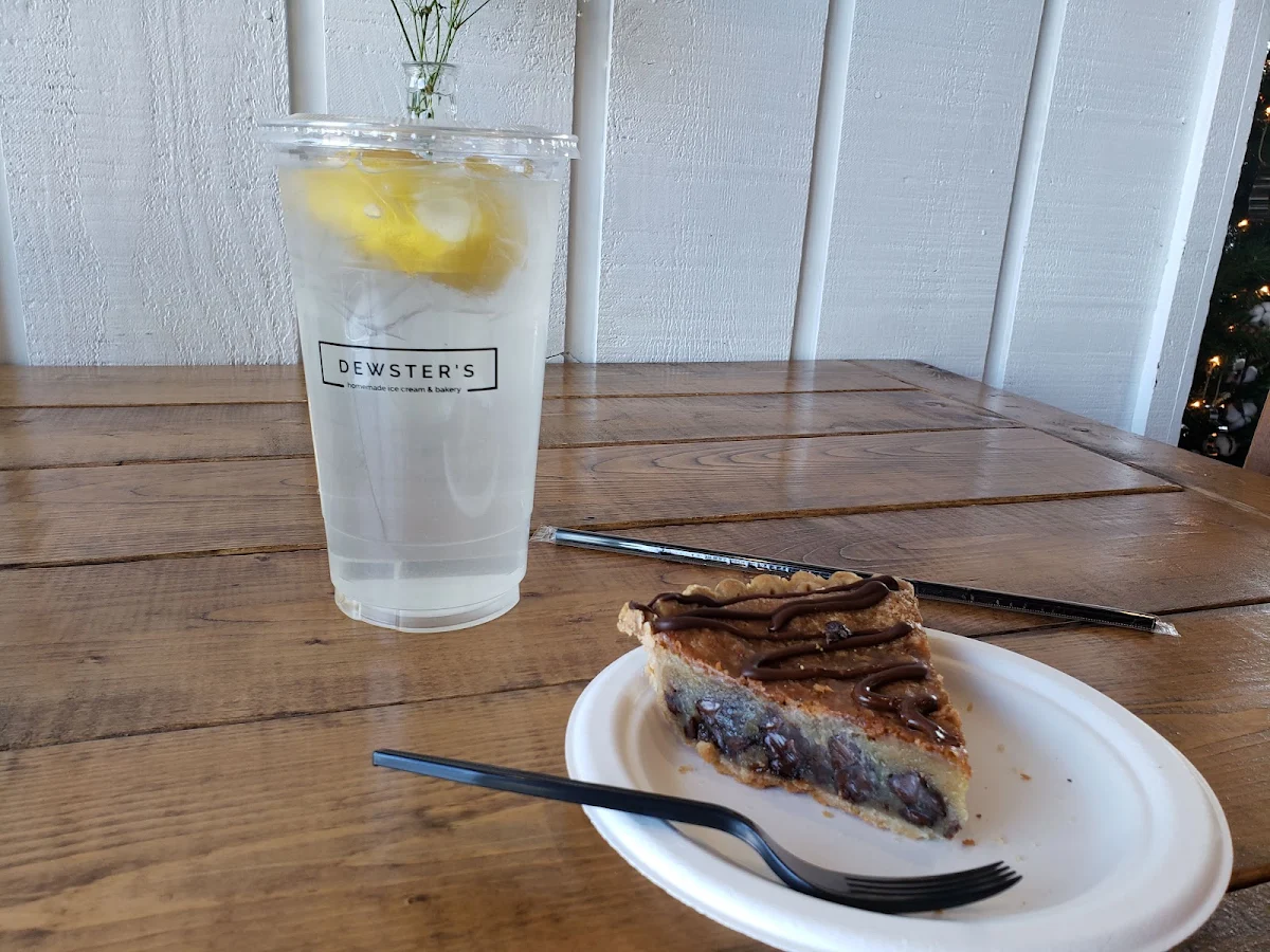 Chocolate Chip Pie and Lemonade