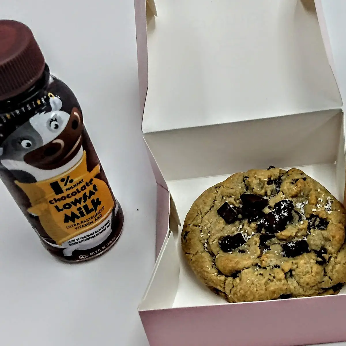 Chocolate Chip Cookie and Chocolate Milk