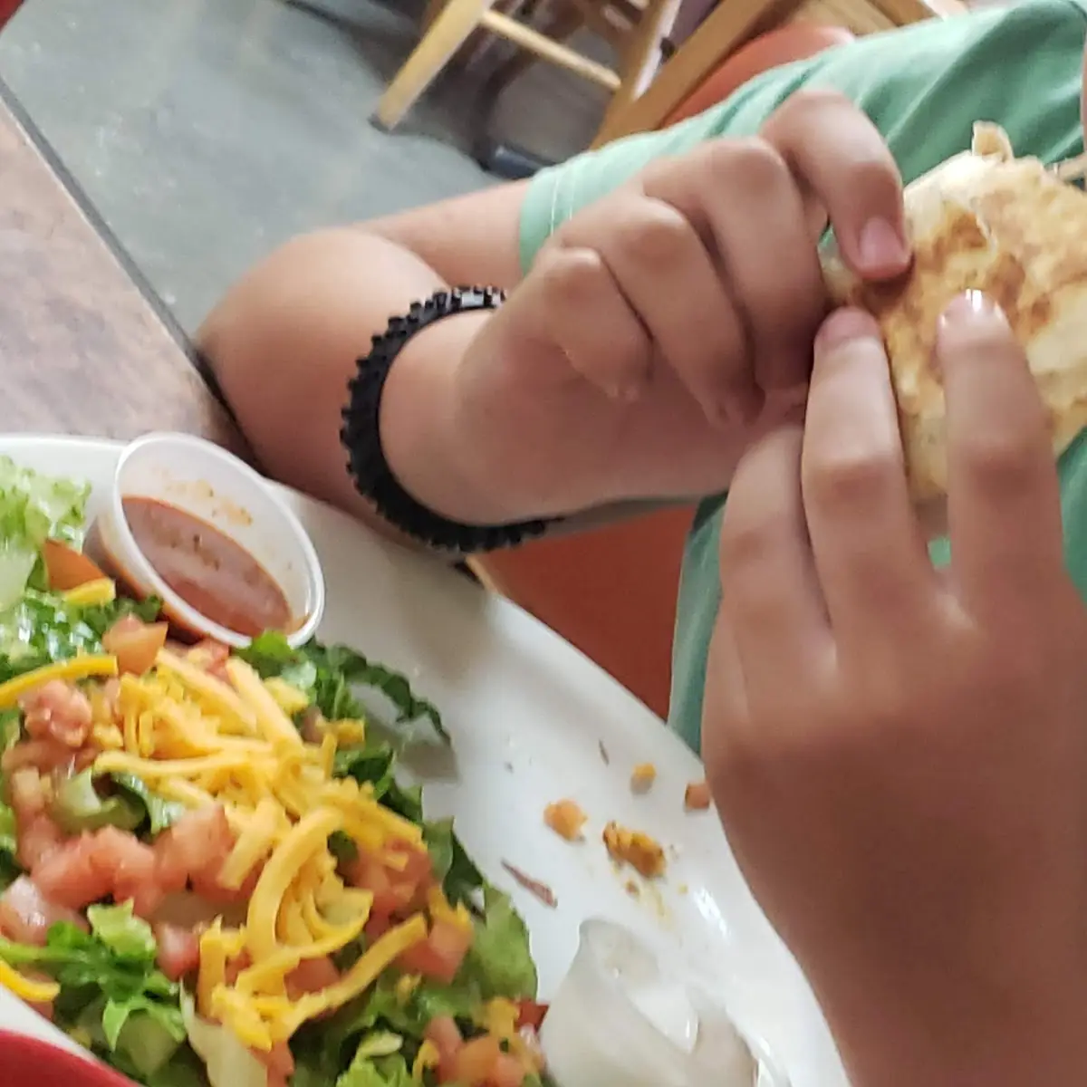 Quesadilla and Salad